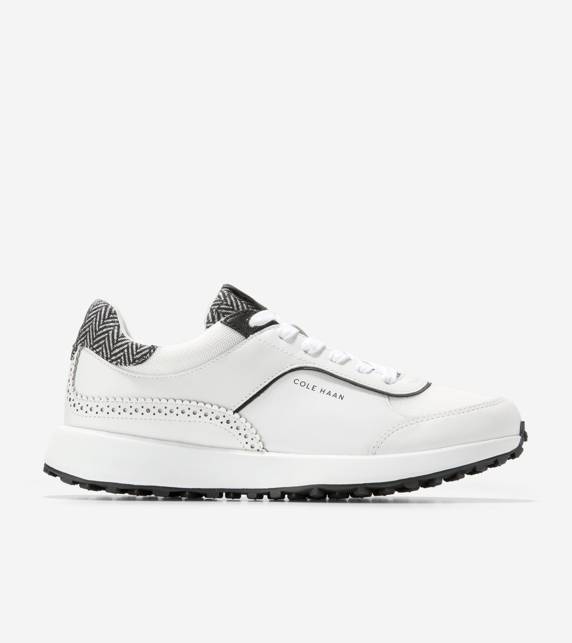 W34067:WHITE MESH/LTR/HERRINGBONE TEXTILE
