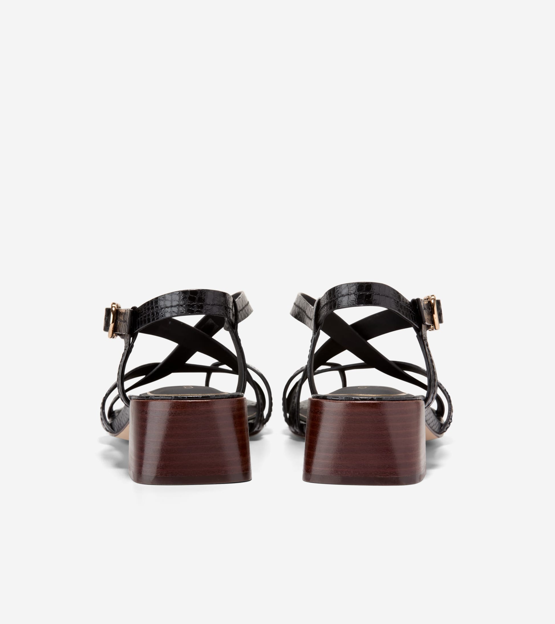 W36595:BLACK GLOSSY SNAKE PRINT LTHR