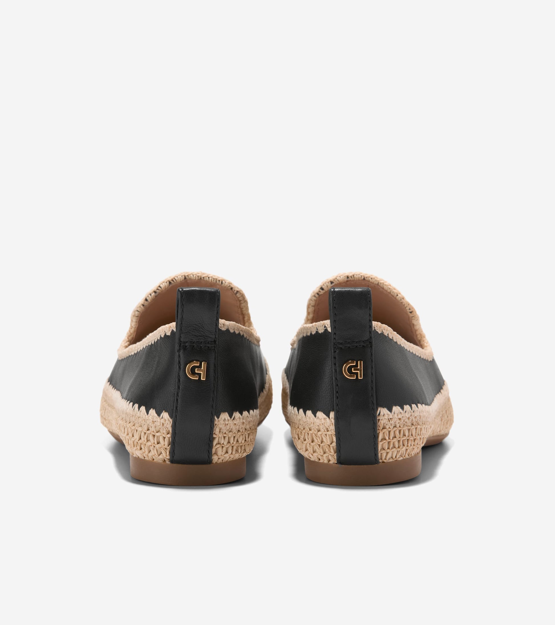 W34991:BLACK LTHR/NATURAL RAFFIA