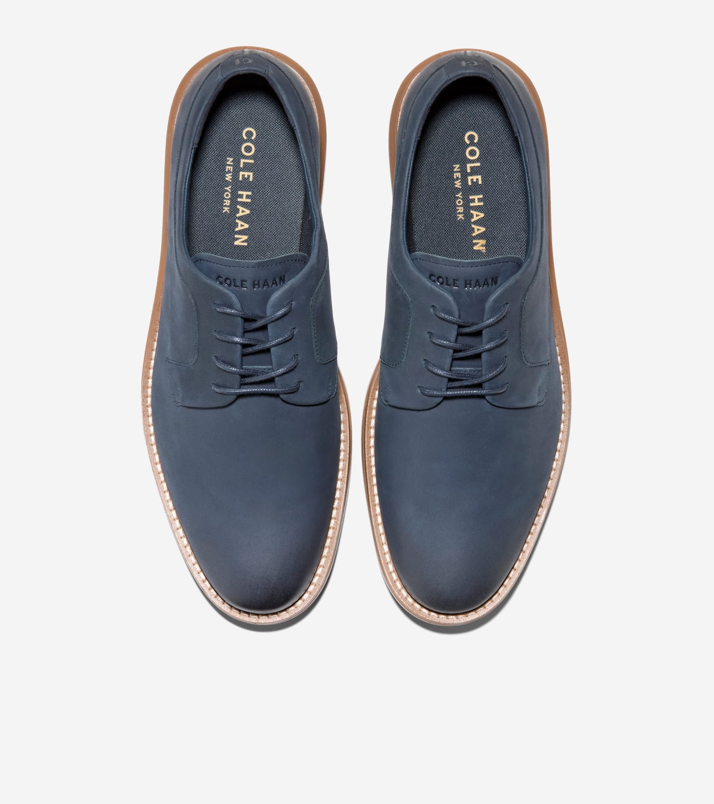 C43799:NAVY BLAZER NUBUCK / ITALIAN DK NATURAL