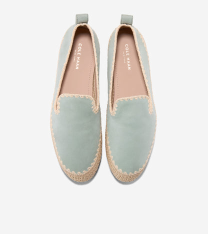 W36190:LILY PAD SUEDE / NATURAL RAFFIA