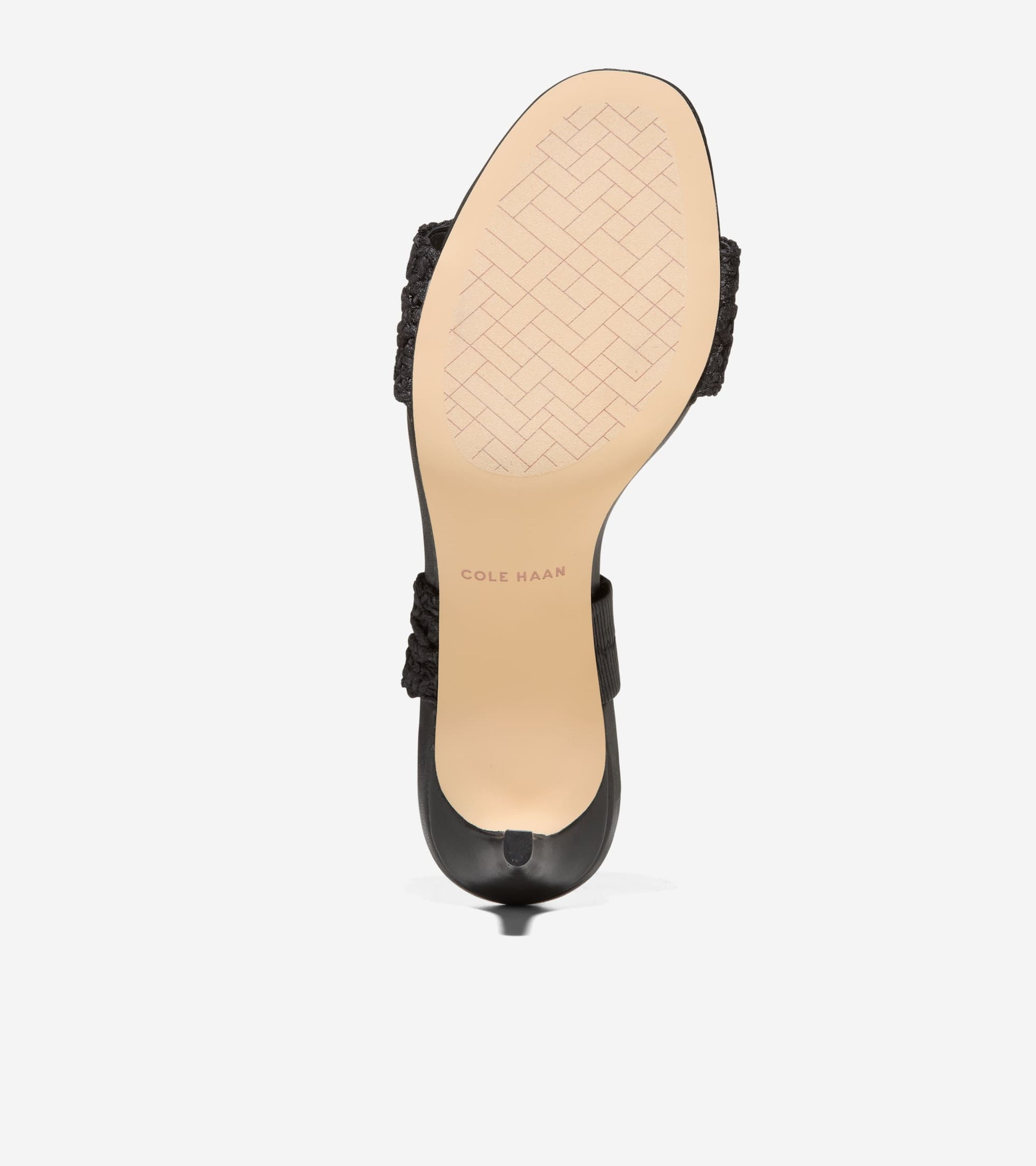 W36806:BLACK WOVEN FABRIC / LEATHER