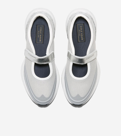 W37606:SILVER MESH / SILVER METALLIC/WHITE LEATHER