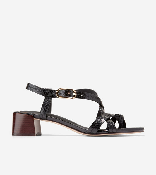 W36595:BLACK GLOSSY SNAKE PRINT LTHR