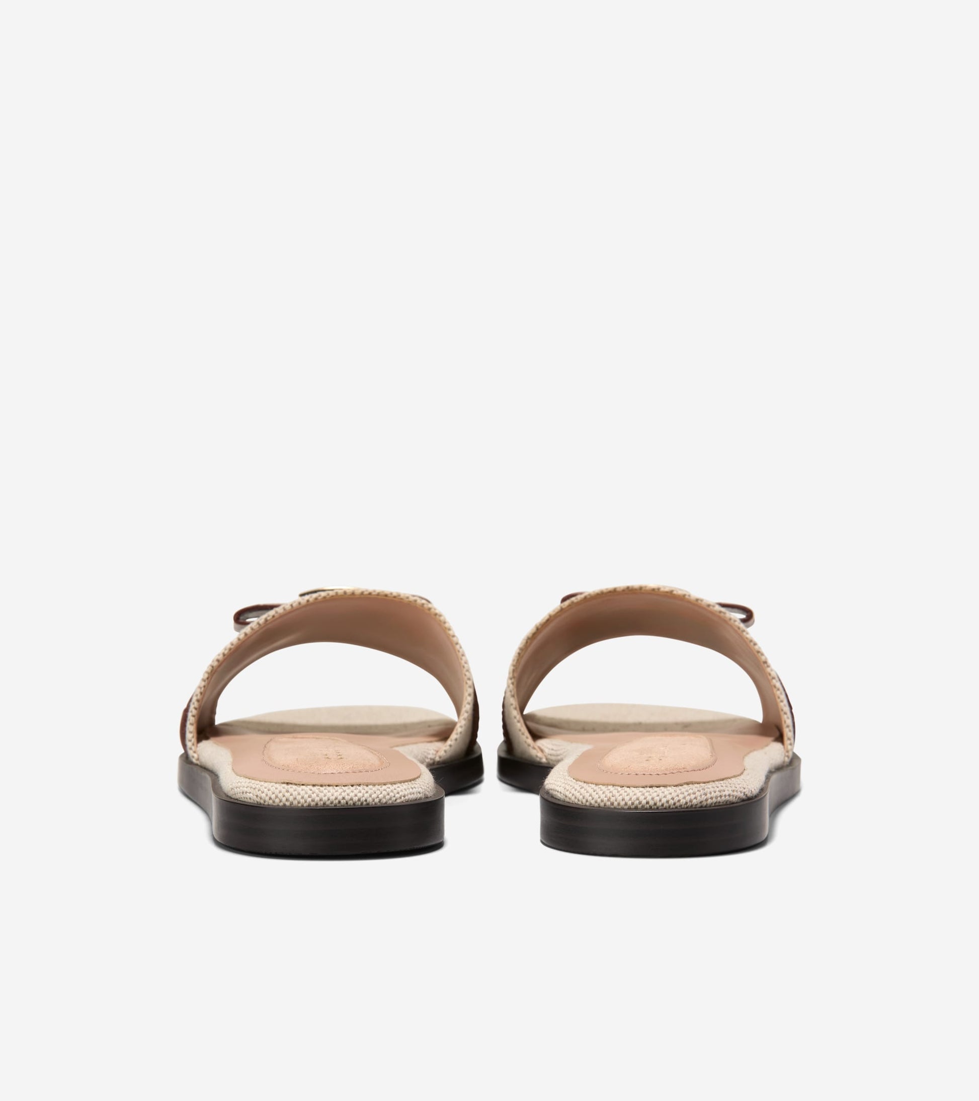 W35787:NATURAL CANVAS/CH MAHOGANY CROC PRINT LTHR