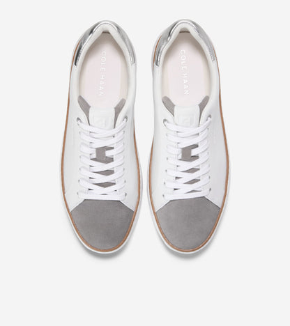 W33828:WHITE LTR/FROST GRAY SDE/SILVER METALLIC LTR