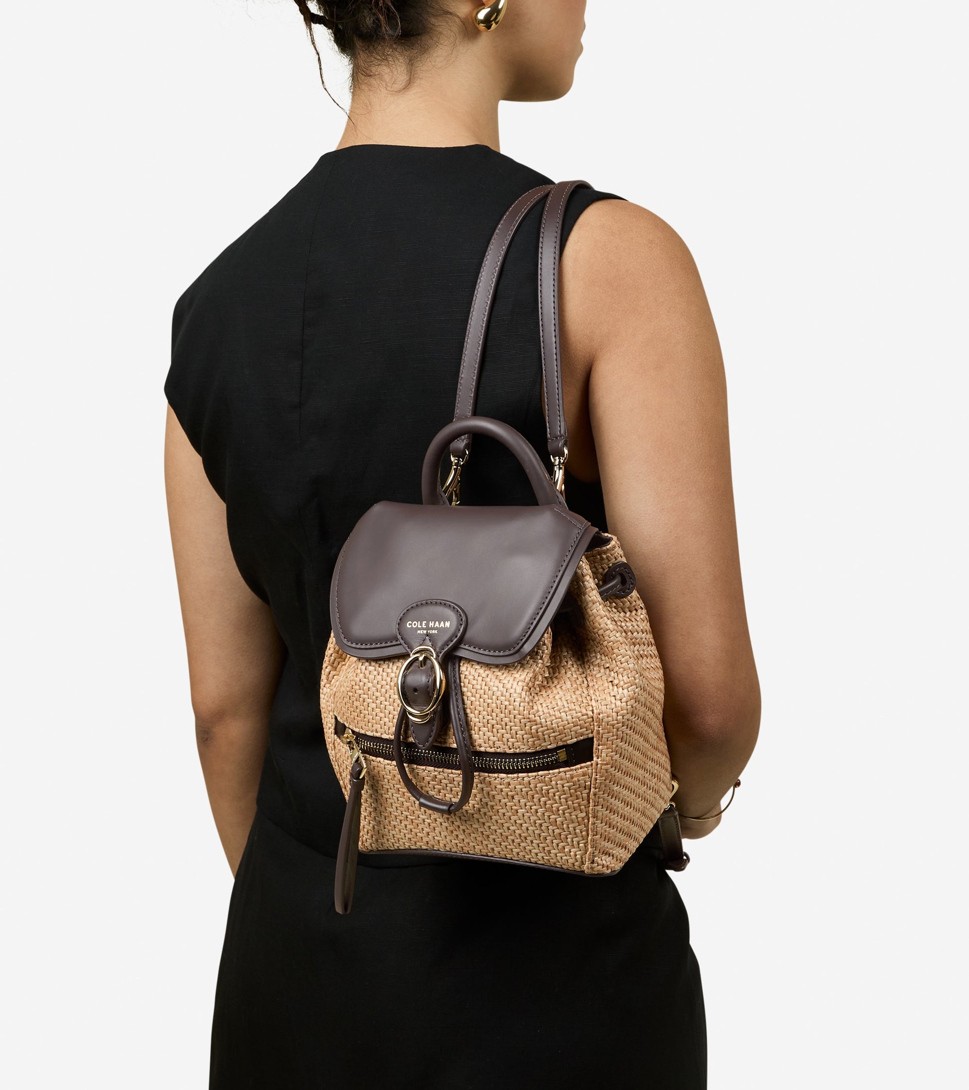 U08697:NATURAL RAFFIA / DARK CHOCOLATE:0000