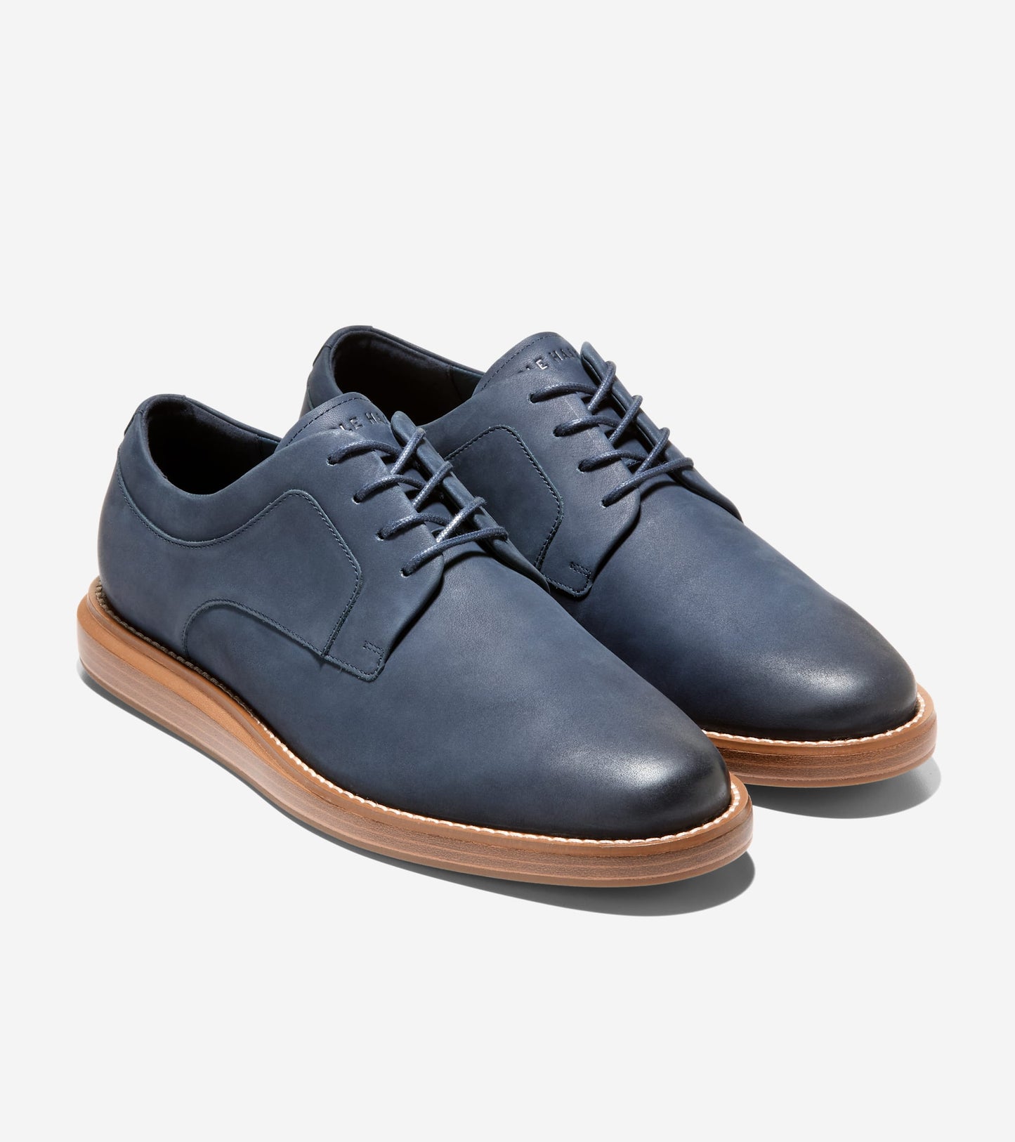 C43799:NAVY BLAZER NUBUCK / ITALIAN DK NATURAL