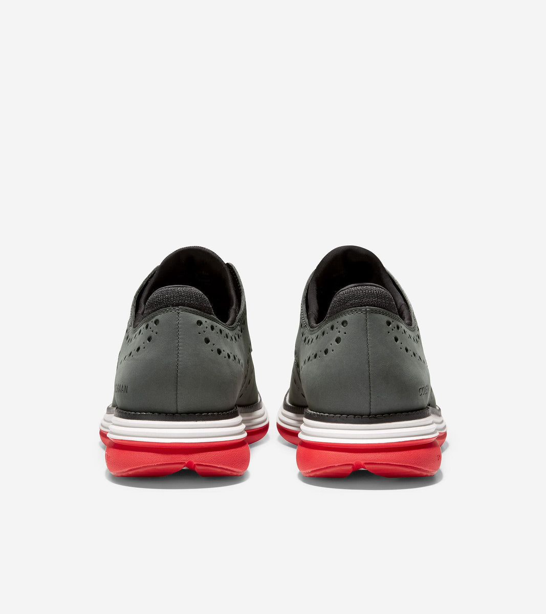 C32069:GRAY PINSTRIPE NUBUCK/FLAME SCARLET-NIMBUS CLOUD